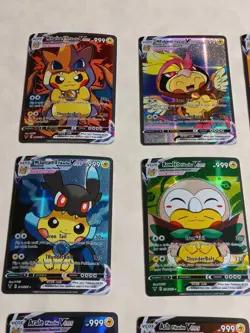 12Pikachu Pokemon Card Holo GX VSTAR VMAX GX EX Cosplay Art - READ DESCRIPTION - Image 3