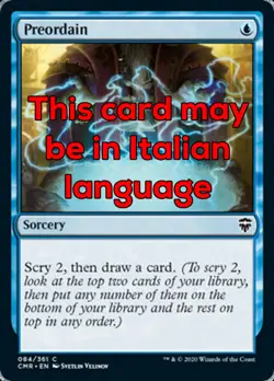 MTG PREORDAIN FOIL EXC - PREDESTINARE - CMR - MAGIC - Image 1