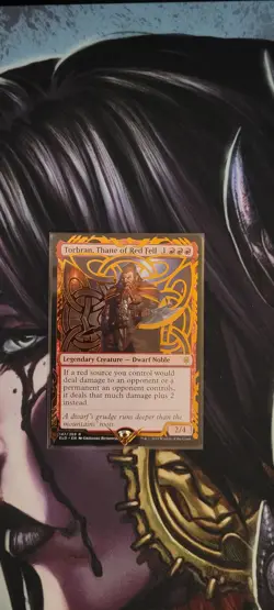 MTG ALTER: Torbran Thane of Red Fell, by LegacyMTG. Foil Etching Alter - Image 1
