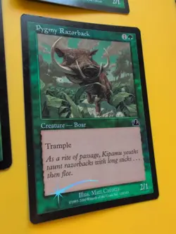 Mungha Wurm & 2 Pygmy Razorback MTG OLD BORDER FOIL 3 CARD. PROPHECY JUNE 2000. - Image 2