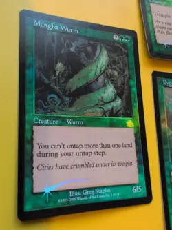 Mungha Wurm & 2 Pygmy Razorback MTG OLD BORDER FOIL 3 CARD. PROPHECY JUNE 2000. - Image 4