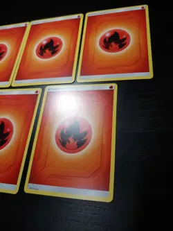 5x Fire 2019 Pokemon Cards Lot Basic Energy Sun and Moon Common NM/M Authentic - Image 5