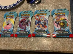 Pokemon TCG Journey Together Sleeved Booster Complete Art Set 4 Packs - Image 1