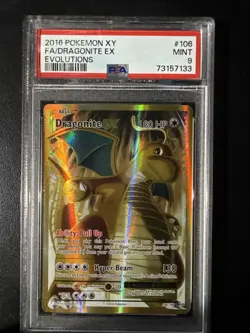 2016 Pokemon XY Evolutions Dragonite #106/108 PSA 9 - Image 1