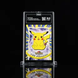 Pikachu #25 1999 POKEMON TOPPS (BLUE) TV ANIMATION ED. TAG 8.5 Near Mint Plus - Image 1