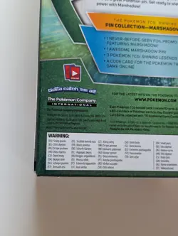 Pokemon Shining Legends Marshadow Pin Collection Box Factory Sealed TCG - Image 5