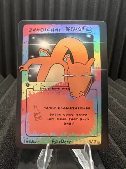 Zardichar (Charizard) 3/7 - 1st Edition Pokederp First Print Fan Art - Pokemon - Image 1