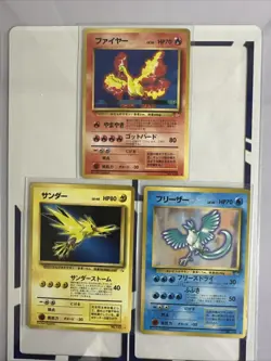 Pokemon Japanese Moltres Zapdos Articuno Fossil Test Print Set Original - Image 1
