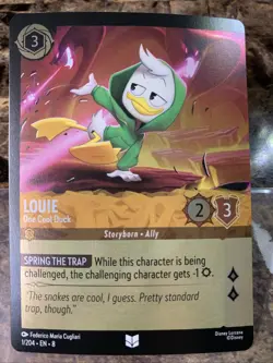 Disney Lorcana Reign of Jafar Louie - One Cool Duck 1/204 Foil Uncommon - Image 1