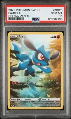 PSA 10 Riolu GG26/GG70 Crown Zenith Galarian Gallery Sword & Shield - Image 1