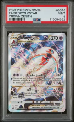 2023 Pokemon Sword And Shield Crown Zenith #GG46 Fa/Deoxys Vstar PSA 9 - Image 1