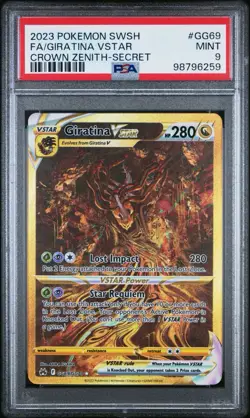 2023 Pokemon Sword And Shield Crown Zenith Giratina VSTAR #GG69 Fa -Secret PSA 9 - Image 1