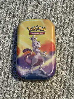 Pokemon TCG Mewtwo Kanto Power Mini Tin ( L24 ) Brand New & Sealed. - Image 1