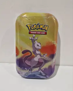 Pokemon TCG Mewtwo Kanto Power Mini Tin ( H24 ) Brand New & Sealed. - Image 1