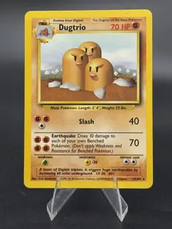 Dugtrio - 19/102 - Base Set Unlimited 1999 - WOTC - Rare - VLP - Pokemon TCG - Image 1