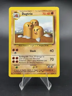 Dugtrio - 19/102 - Base Set Unlimited 1999 - WOTC - Rare - LP - Pokemon TCG (1) - Image 1