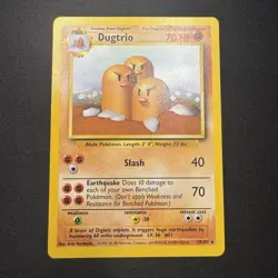 Dugtrio 19/102 Rare Non-Holo 1999 Pokemon TCG WOTC Base Set Unlimited English - Image 1