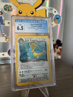 CGC 6.5 Dark Dragonite 2000 Team Rocket 5/82 Holo Pokemon Card - Image 1