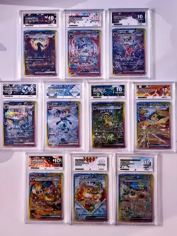 Pokemon Terastal Festival Eevee Evolutions 10 card SAR Set ACE 10 Subgrades - Image 1