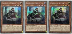 3 x MP23-EN253 Exosister Stella - Secret Rare 1st Edition Near Mint YuGiOh Card - Image 1
