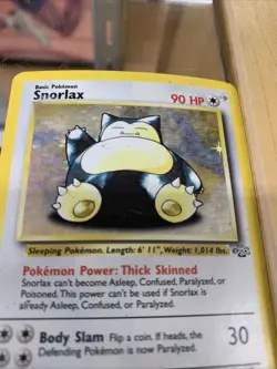 Pokemon TCG Snorlax Card 27/64 1st Edition Near Mint Condition - Image 3