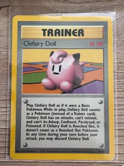 Pokemon Card Clefairy Doll 70/102 Rare Base Set Trainer WOTC Played - Image 1