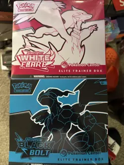 Pokemon Center Black Bolt & White Flare Elite Trainer Box ETB Set New Sealed - Image 1