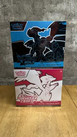 Pokemon Center Black Bolt & White Flare Elite Trainer Box ETB Set New Sealed - Image 1