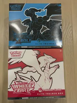 Pokemon Center Black Bolt & White Flare Elite Trainer Box ETB Set New Sealed - Image 1
