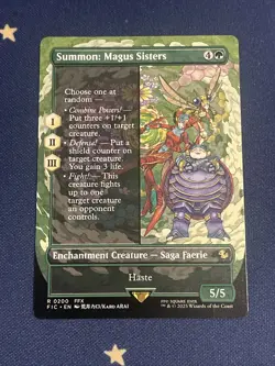 Summon: Magus Sisters - (Borderless) Commander: Final Fantasy Foil - Mtg - Image 1