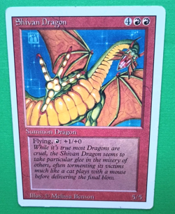 Magic the Gathering MTG Revised SHIVAN DRAGON MP Rare 1994 Vintage Nice! - Image 2