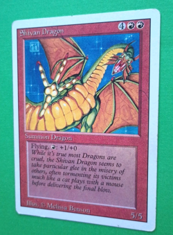 Magic the Gathering MTG Revised SHIVAN DRAGON MP Rare 1994 Vintage Nice! - Image 3
