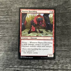 MTG 1x Raptor Hatchling x1 LP Ixalan - Image 1