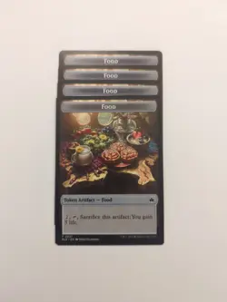 (4) Food Token (0027) *PLAYSET* Bloomburrow Regular NM MTG - Image 1