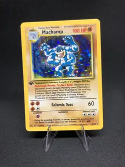 Machamp 8/102 Pokemon 1st Edition Base Set Holo Rare - Image 1