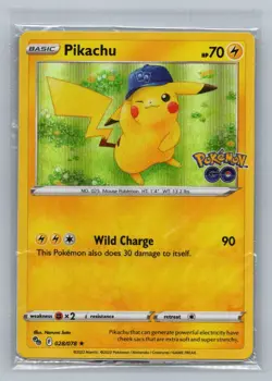 Pikachu (28) Pokemon GO 028/078 Near Mint NM HOLO RARE SEALED - Image 1