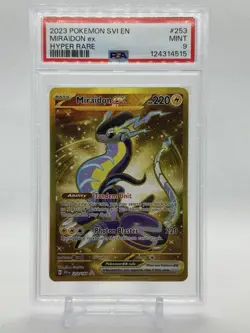 2023 POKEMON SVI EN-SCARLET & VIOLET #253 MIRAIDON EX HYPER RARE PSA 9 - Image 2