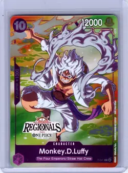 One Piece Monkey D Luffy P-041 Promo Nika Gear 5 OFFLINE REGIONALS MINT English - Image 1