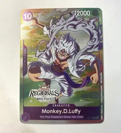Monkey D Luffy Offline Regional 2024 Participant P-041 NM One Piece English 💎 - Image 3