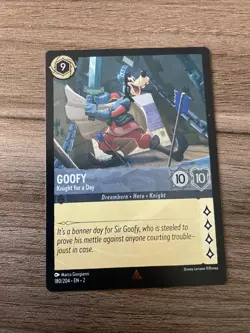 1x Goofy - Knight for a Day - 180/204 - Rare - Cold Foil NM-Mint Disney Lorcana: - Image 1
