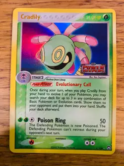 NM! Cradily (7/108) EX Power Keepers Stamped Reverse Holo Pokemon Card! - Image 1