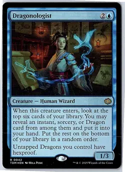 Dragonologist R Tarkir: Dragonstorm 42 FOIL Near Mint - Image 1