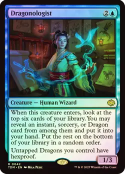 MTG FOIL Dragonologist - Tarkir: Dragonstorm #042 - Image 1