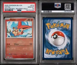 2025 Pokemon SV Black Bolt Victini Reverse Holo Master Ball Rare #012/086 PSA 10 - Image 4