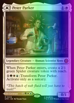 MTG Magic the Gathering Peter Parker (10/314) Marvel's Spider-Man LP FOIL - Image 1