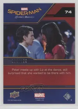 2017 Marvel Spider-Man Homecoming Red Foil /199 Liz Allan Peter Parker #74 3sz - Image 2
