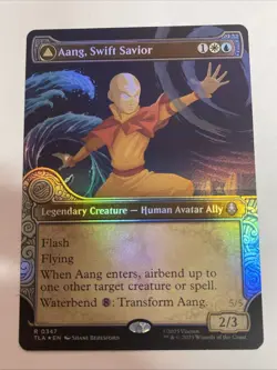 Aang, Swift Savior (Showcase) Avatar: The Last Airbender Foil #347 Rare - Image 1