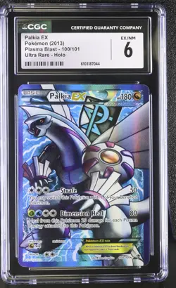2013 POKEMON B&W PLASMA BLAST PALKIA EX #100/101 ULTRA RARE HOLO CGC 6 EX/NM - Image 1