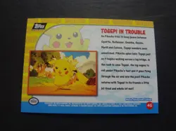 1999 Topps Pokemon First Movie Togepi in Trouble Silver Foil #45 Black Logo - Image 2