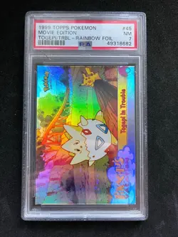 TOGEPI IN TROUBLE #45 1999 Topps First Movie Ed. Rainbow Foil Blue Logo PSA 7 - Image 1